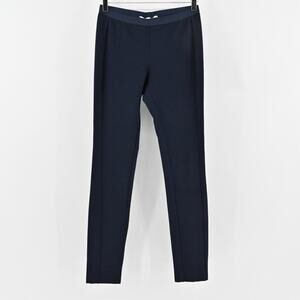 CHALAYAN Pants Womens Size‎ 40 Navy Blue Quiet Luxury Stretch Pull On Skinny Leg
